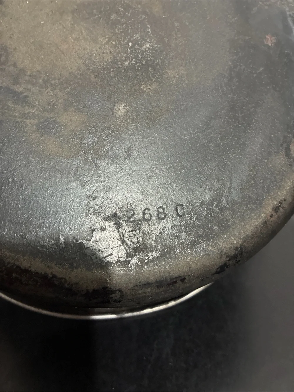 VINTAGE WAGNER WARE SIDNEY O 1268 C DUTCH OVEN With Wagner C -8 LID BAIL HANDLE